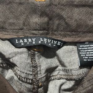 Larry Levine Chocolate Stretch Trousers